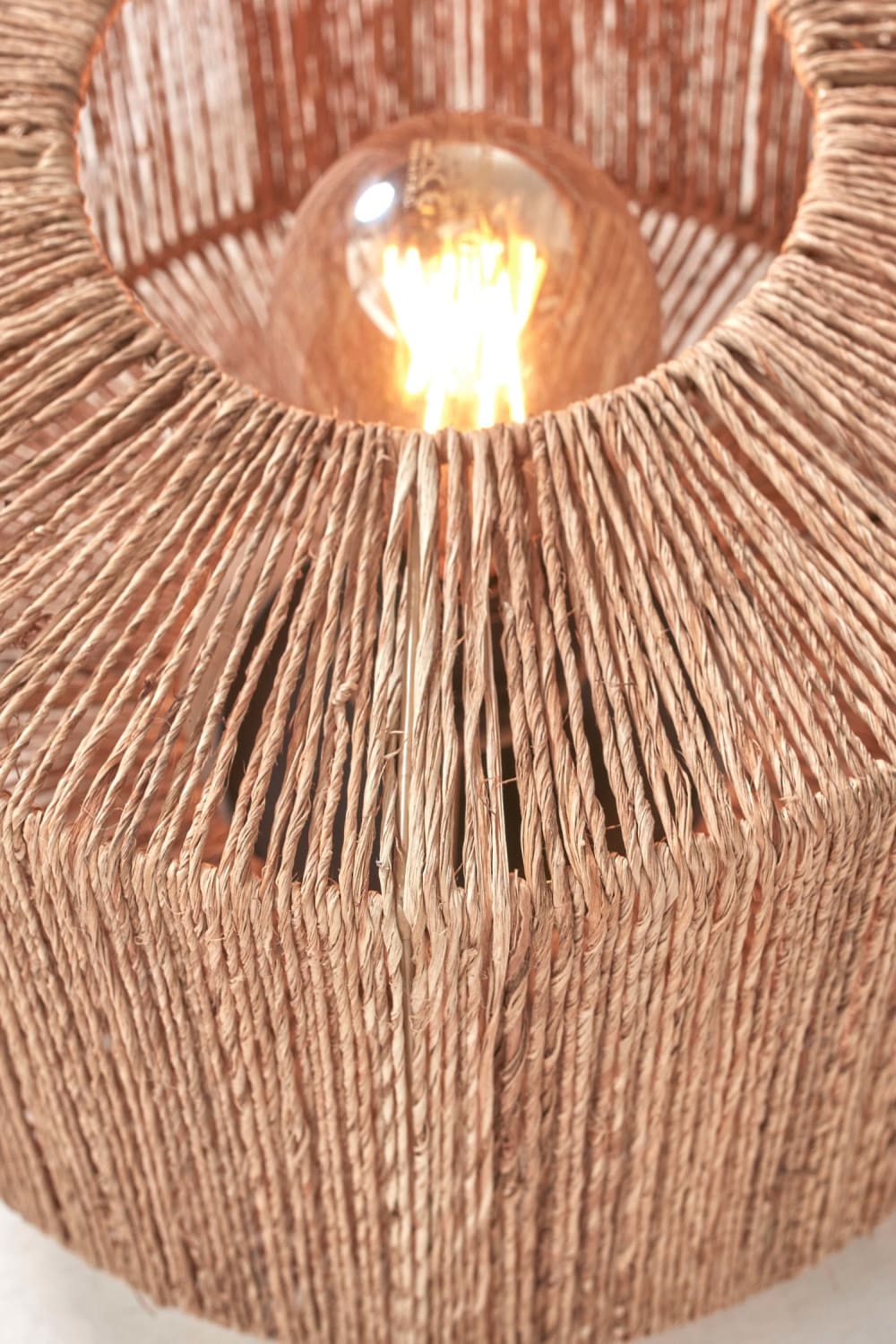 Lampadaire textile brun ø30cm — vue 4