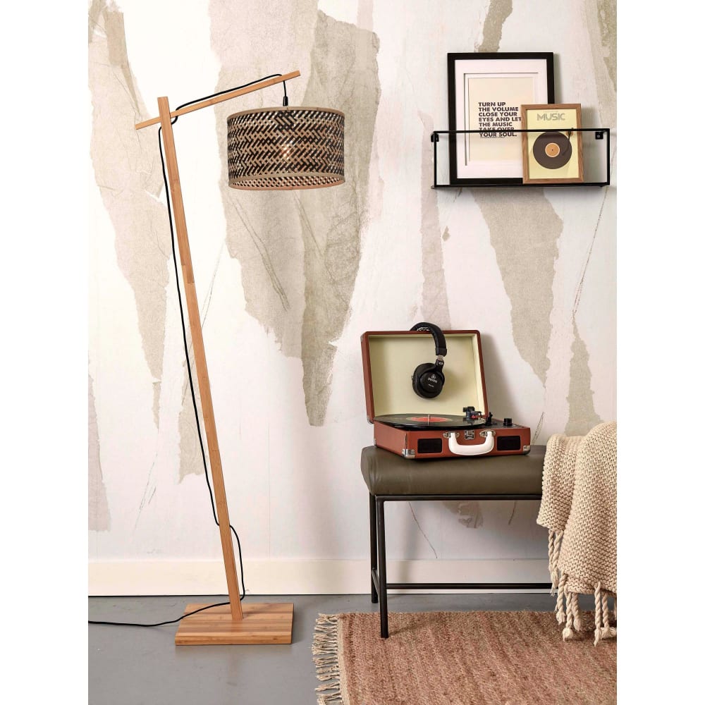 Lampadaire bambou brun ø32cm — vue 3