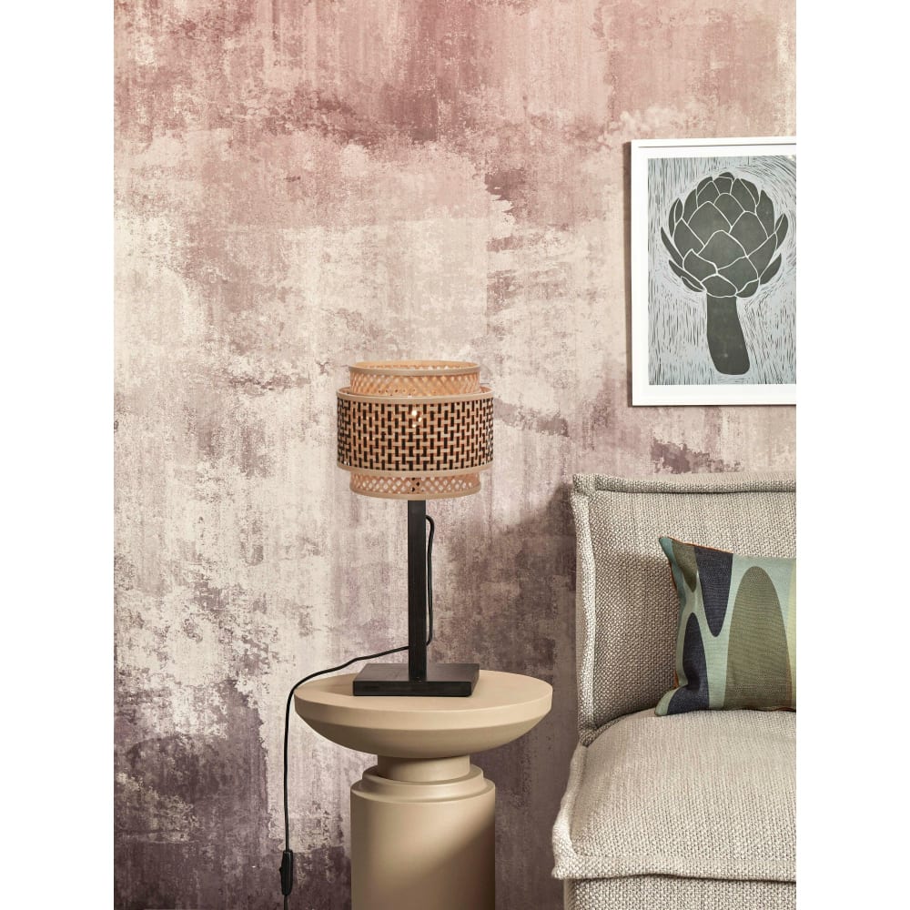Lampe de table bambou brun ø25cm — vue 3