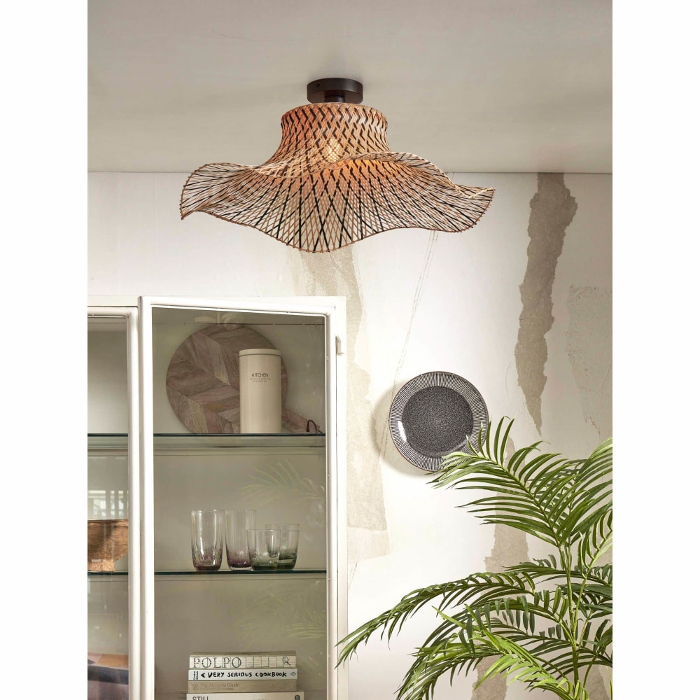 Deckenleuchte aus Bambus, braun, 65x65x20cm - Maisons Du Monde