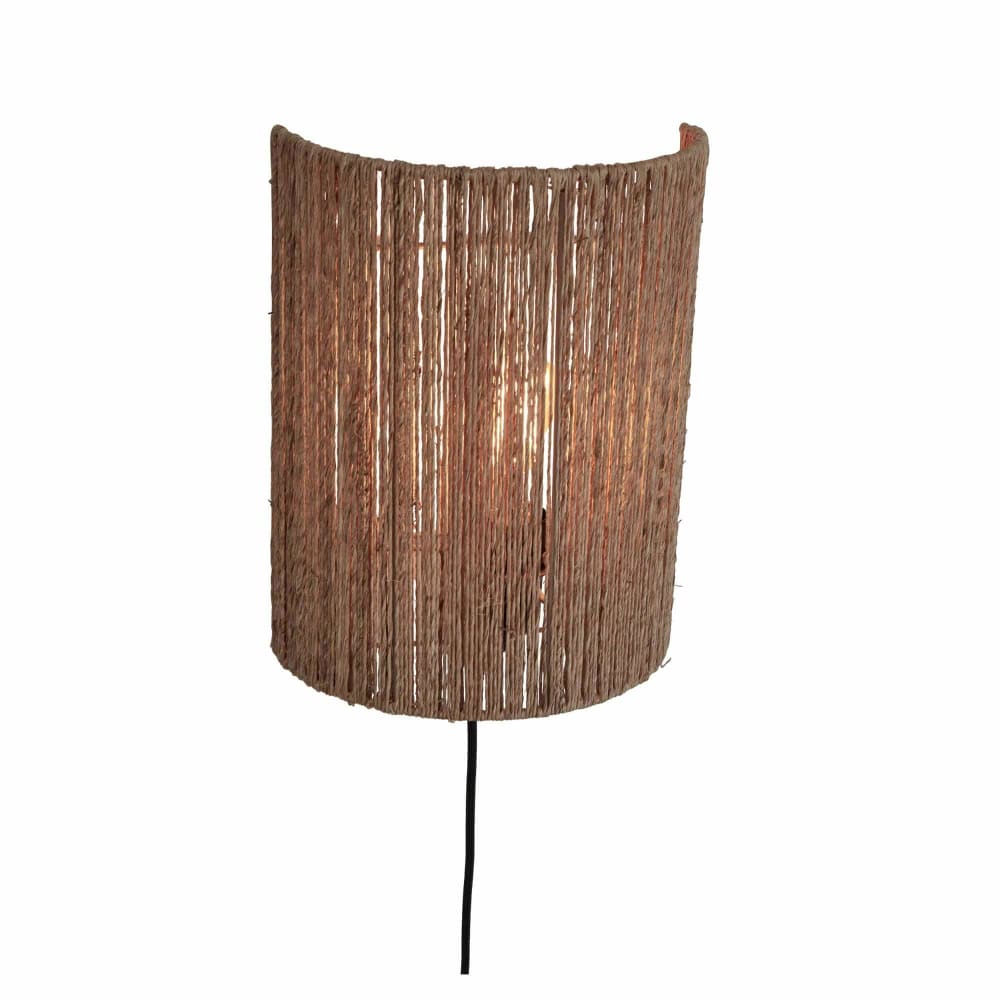 Good & Mojo Wandlampe aus Textil, braun, 25x25x32cm style vintage - Jute