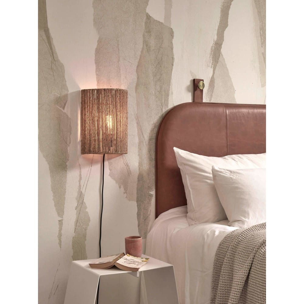 Wandlampe aus Textil, braun, 25x25x32cm - Maisons Du Monde