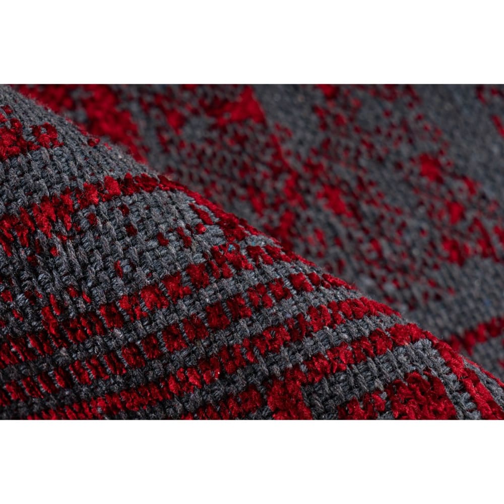 Tapis de salon en polyester rouge 120x170 cm — vue 4