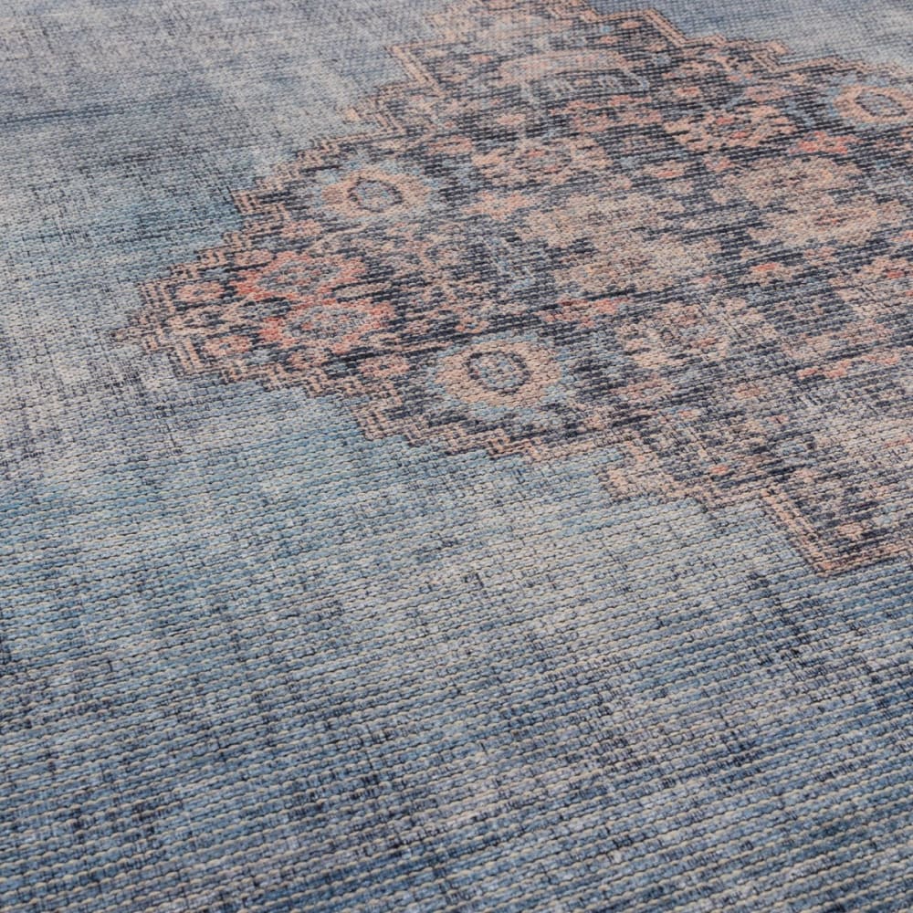 Tapis de salon style orient bleu 120x170 cm — vue 4