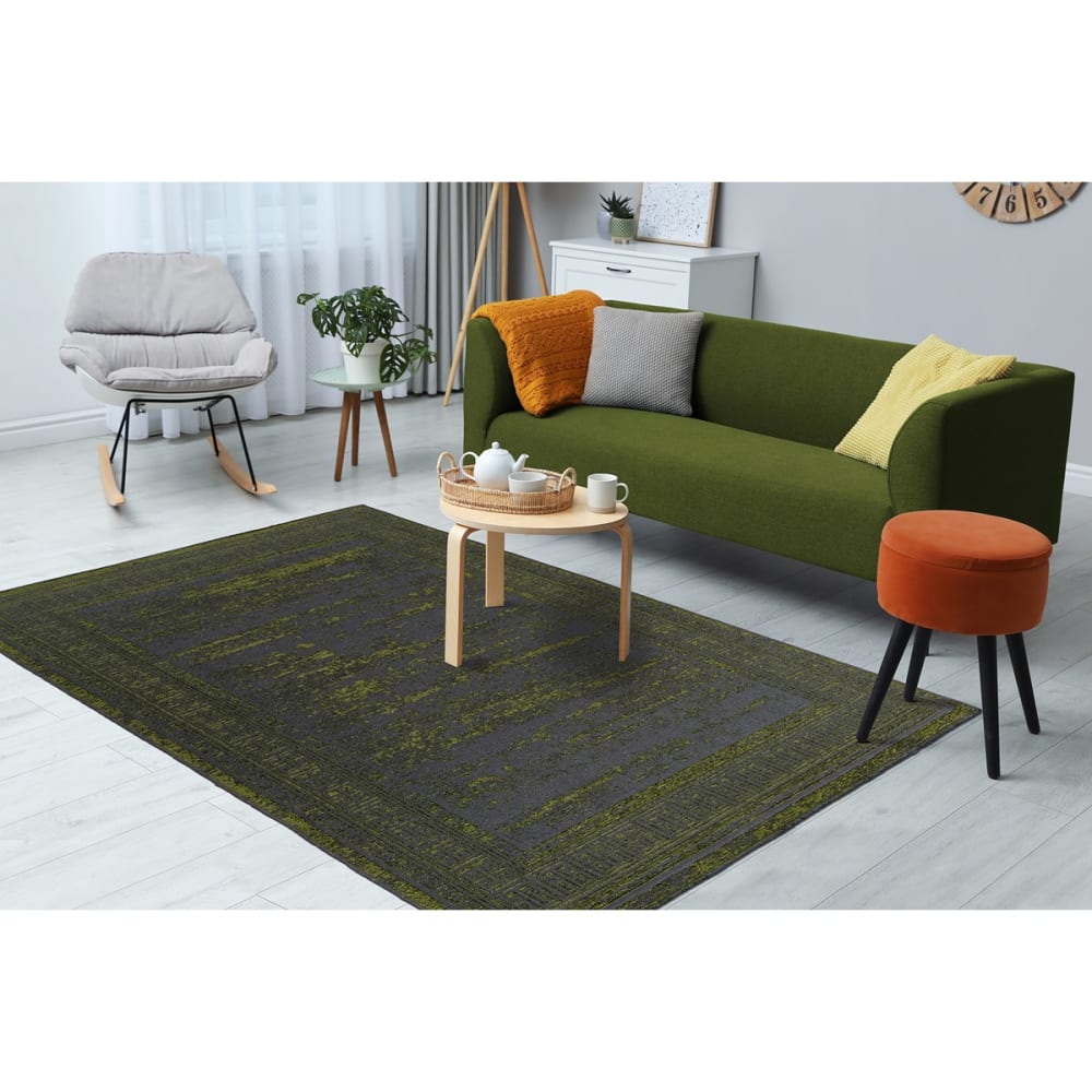 Tapis de salon moderne vert 120x170 cm — vue 3