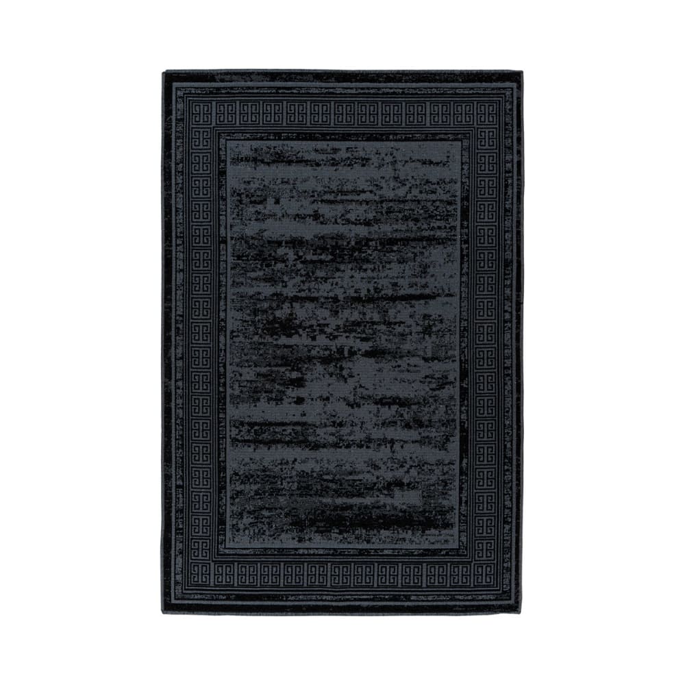 Tapis de salon en polyester noir 80x160 cm