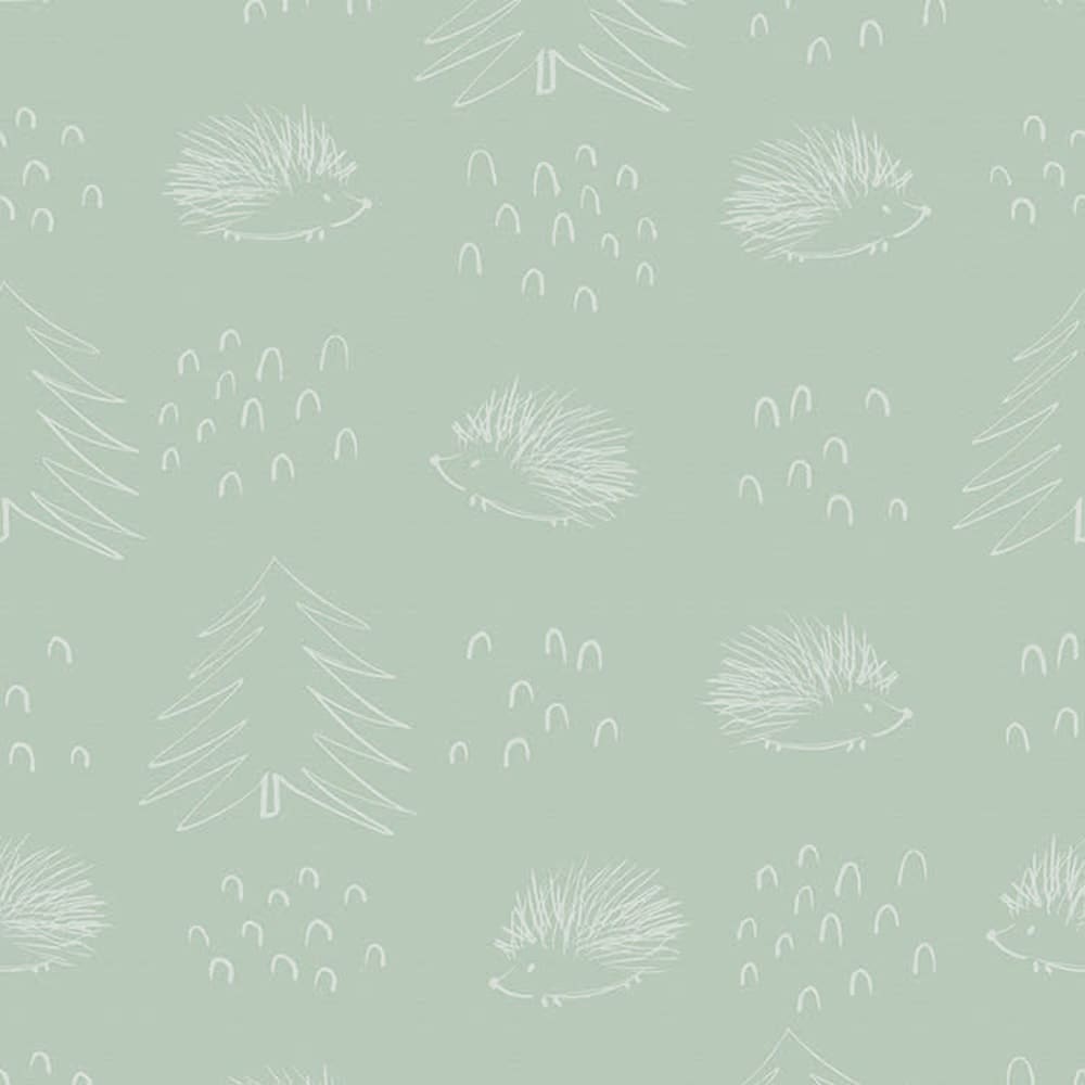 Papel pintado autoadhesivo erizos verde 65x260cm - Maisons du Monde
