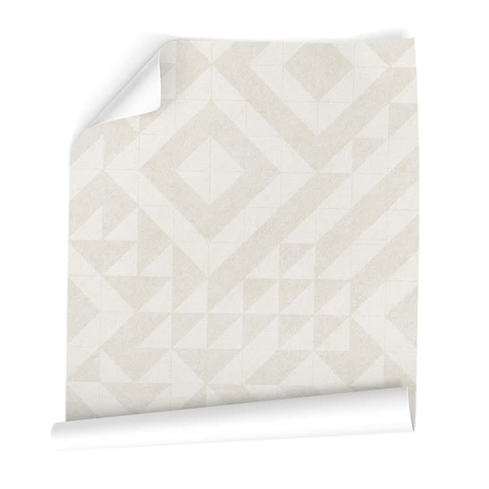 Papel pintado autoadhesivo figuras geométricas beige 65x260cm - Maisons du Monde