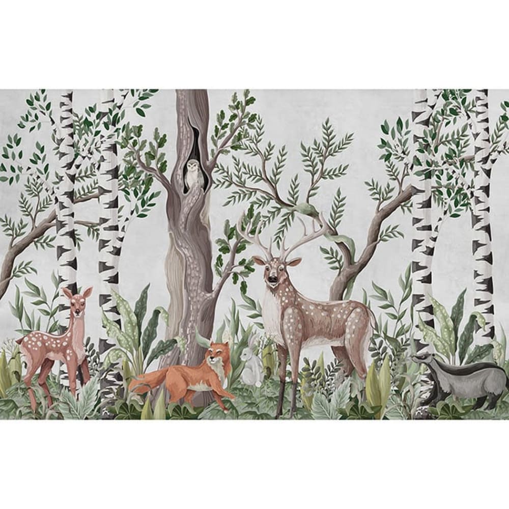 Papel pintado autoadhesivo animales en la selva 400x260cm - Maisons du Monde