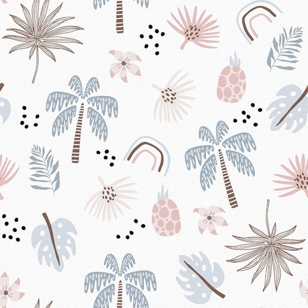 Papel pintado autoadhesivo palmeras y flores 65x260cm - Maisons du Monde