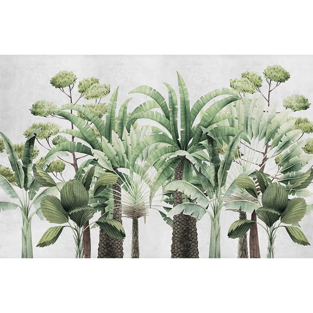 Papel pintado autoadhesivo palmeras fondo gris 400x300cm - Maisons du Monde