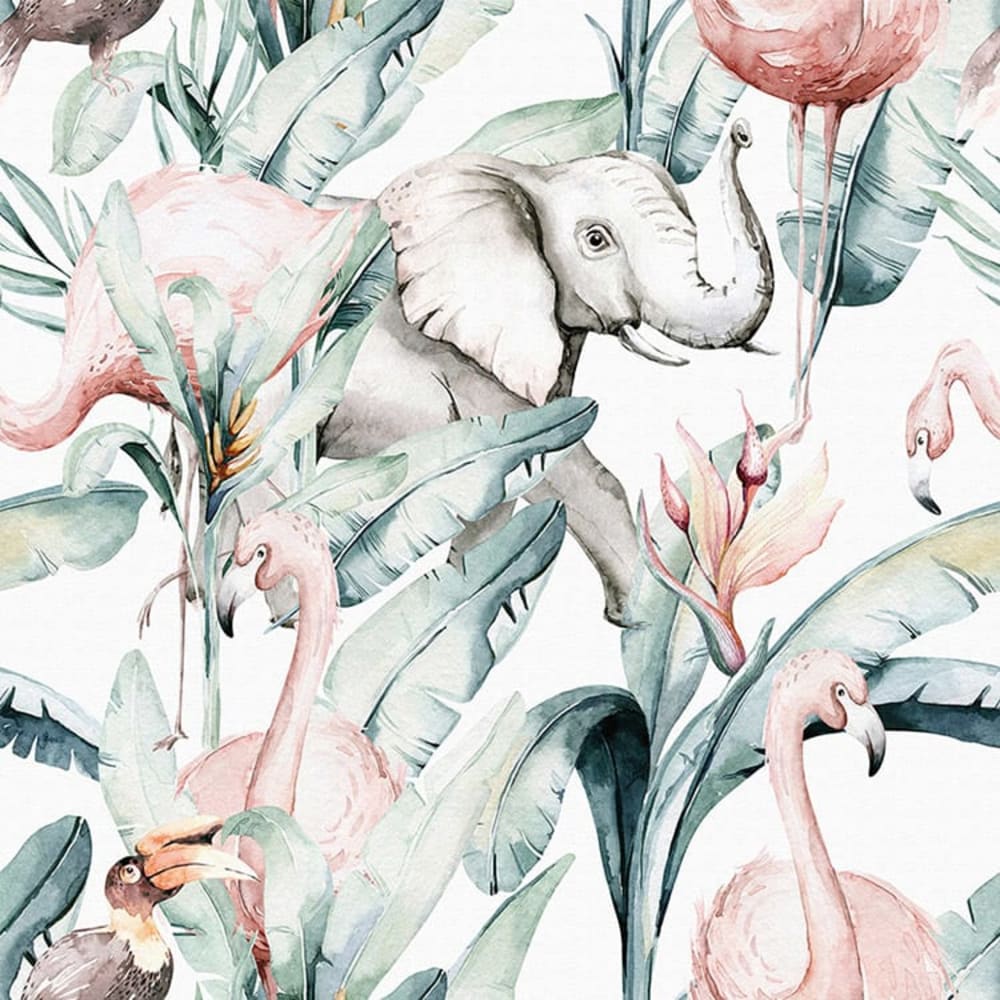 Papel pintado autoadhesivo flamencos 65x300cm - Maisons du Monde
