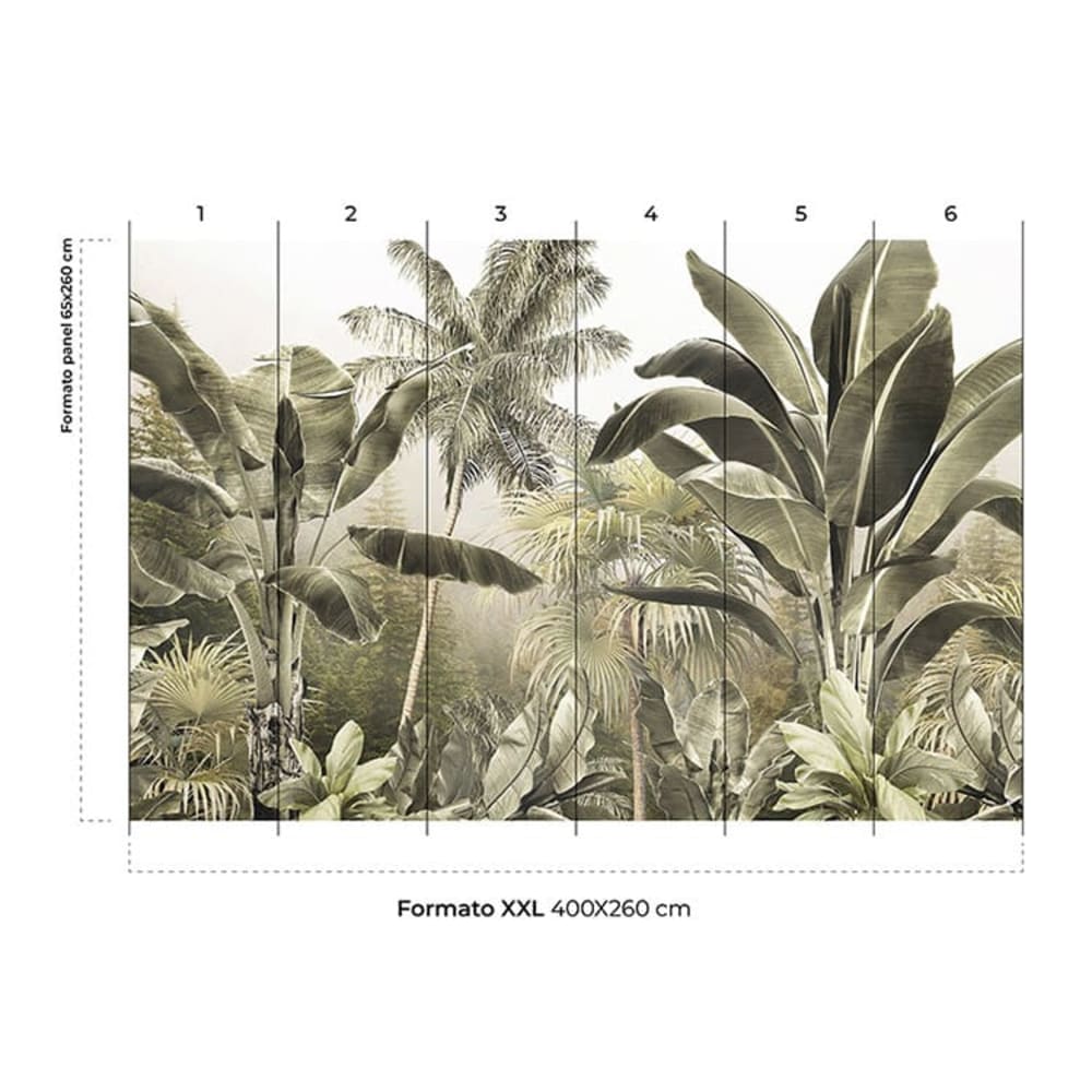 Papel pintado autoadhesivo selva tropical 400x260cm - Maisons du Monde