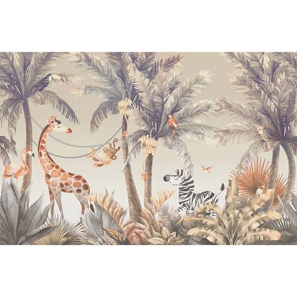 Papel pintado autoadhesivo animales en la selva 400x260cm - Maisons du Monde