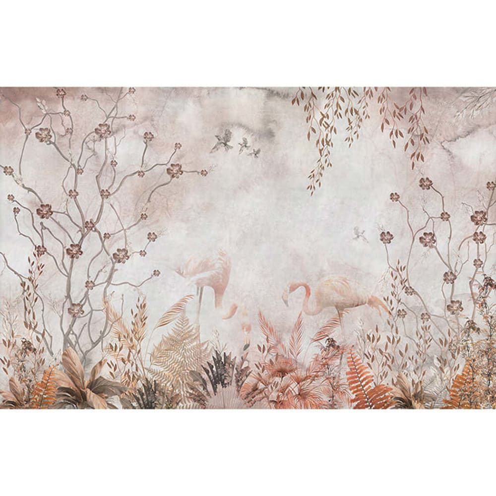 Papel pintado autoadhesivo flamencos 400x260cm - Maisons du Monde