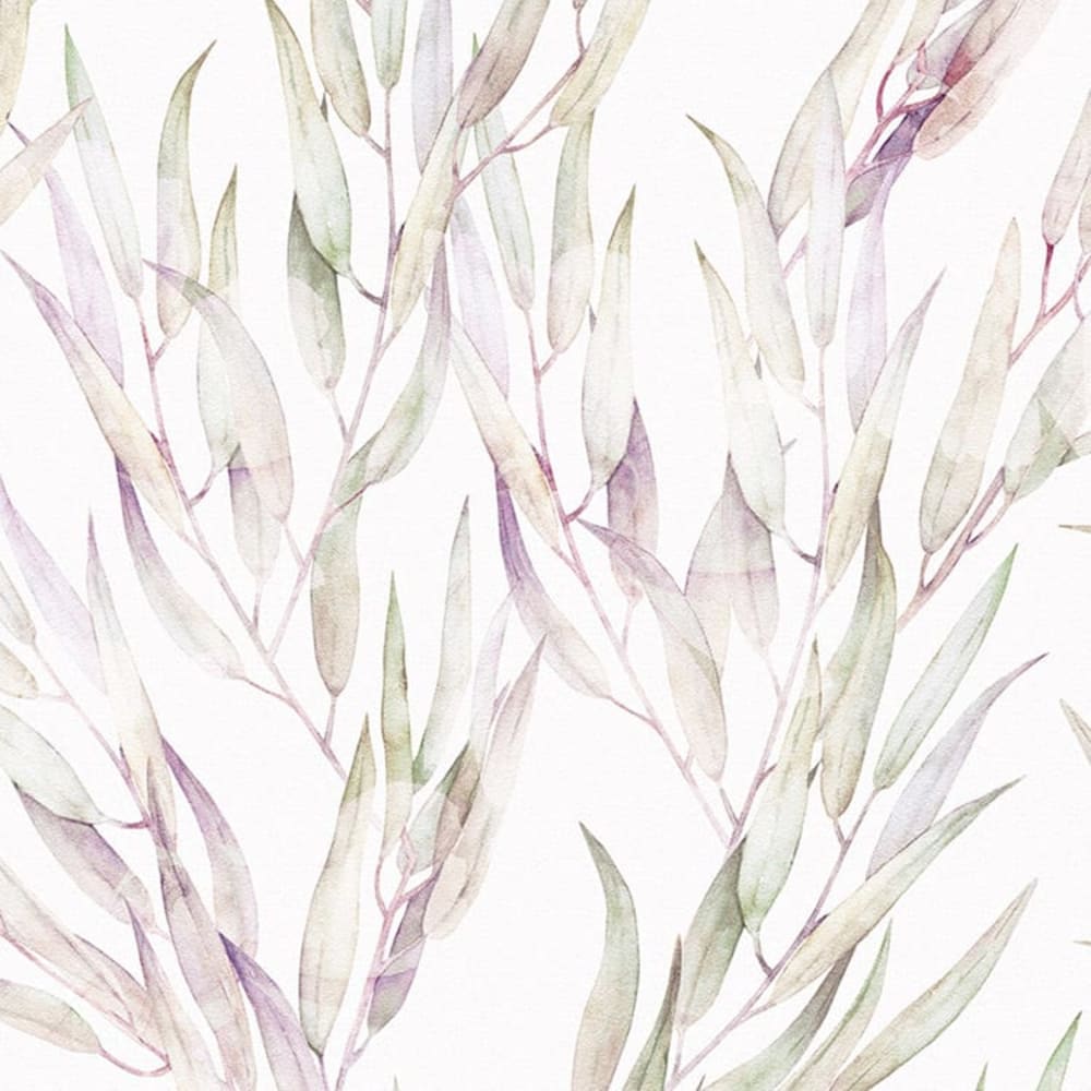 Papel pintado autoadhesivo laurel lila 65x300cm - Maisons du Monde