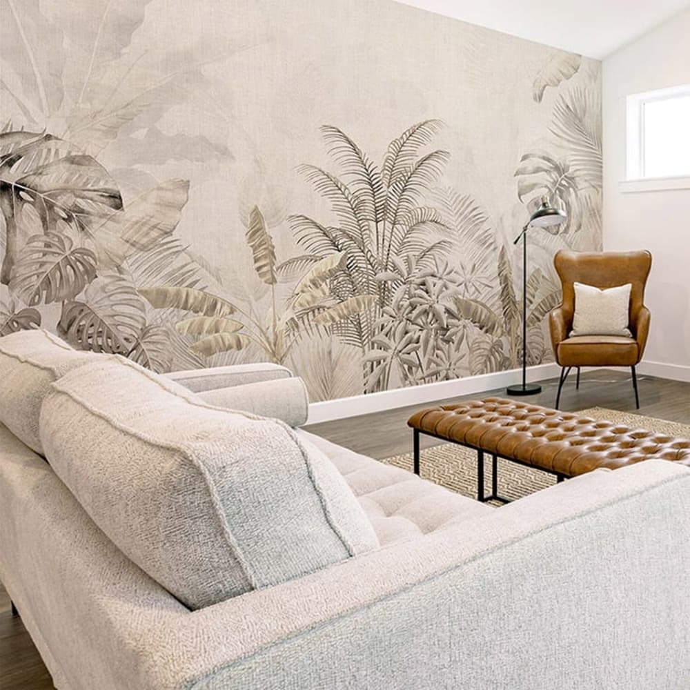 Papel pintado autoadhesivo tropical beige 400x260cm