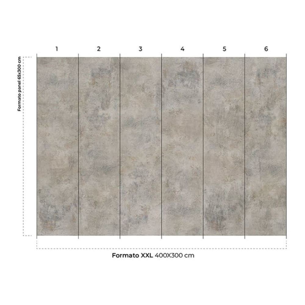 Papel pintado autoadhesivo cemento gris oscuros 400x300cm - Maisons du Monde