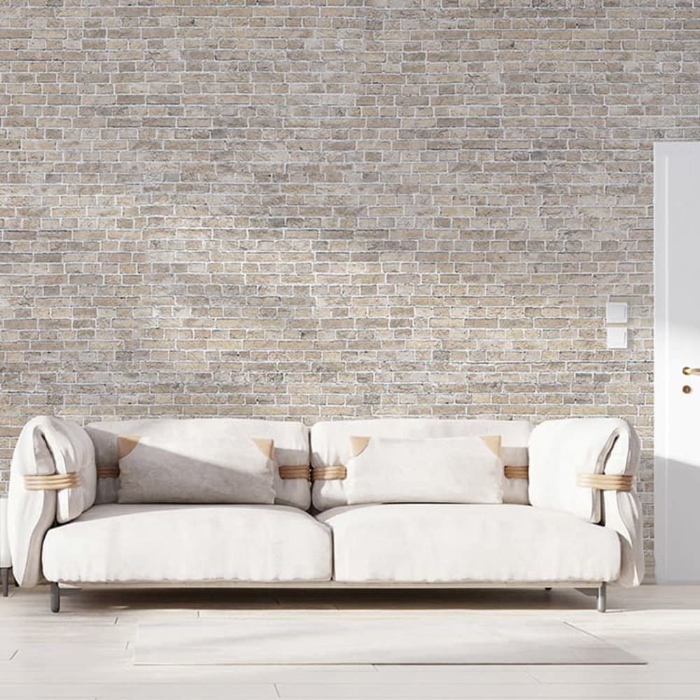 Papel pintado autoadhesivo ladrillos beige 400x300cm