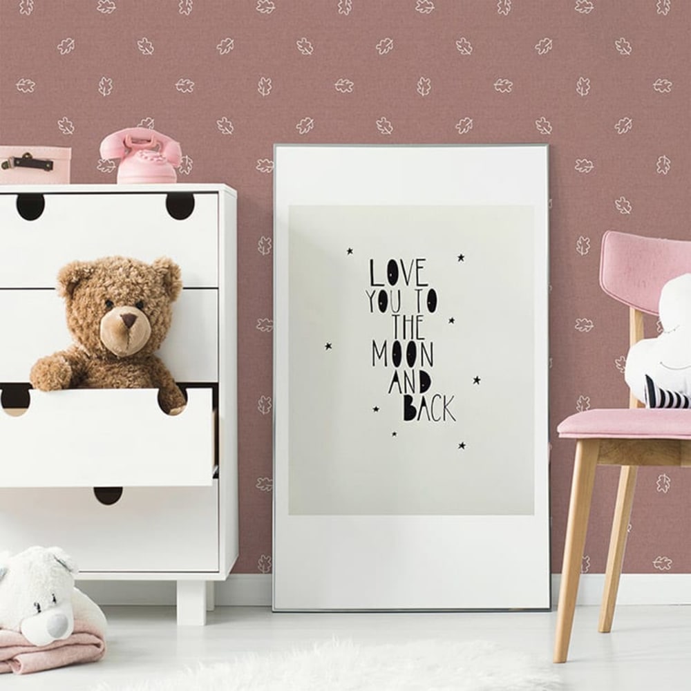 Papel pintado autoadhesivo hojas granates 65x260cm
