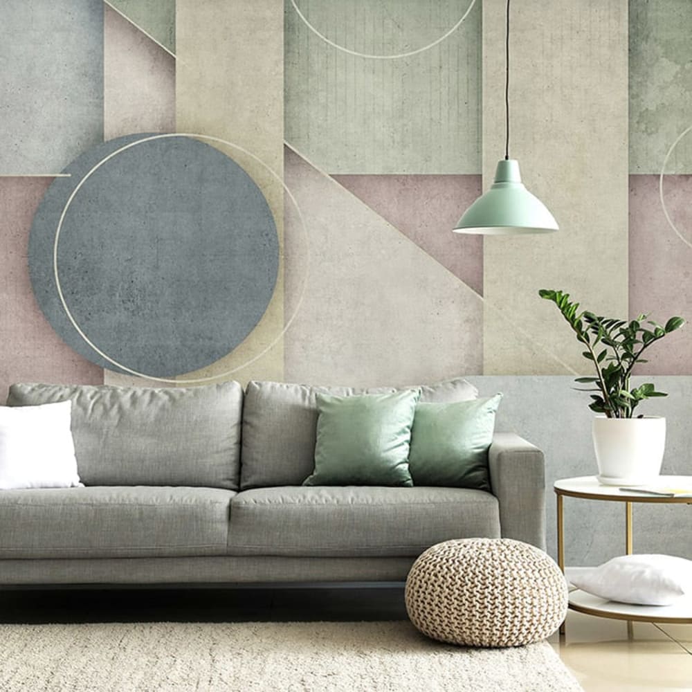 Papel pintado autoadhesivo geométrico 400x260cm