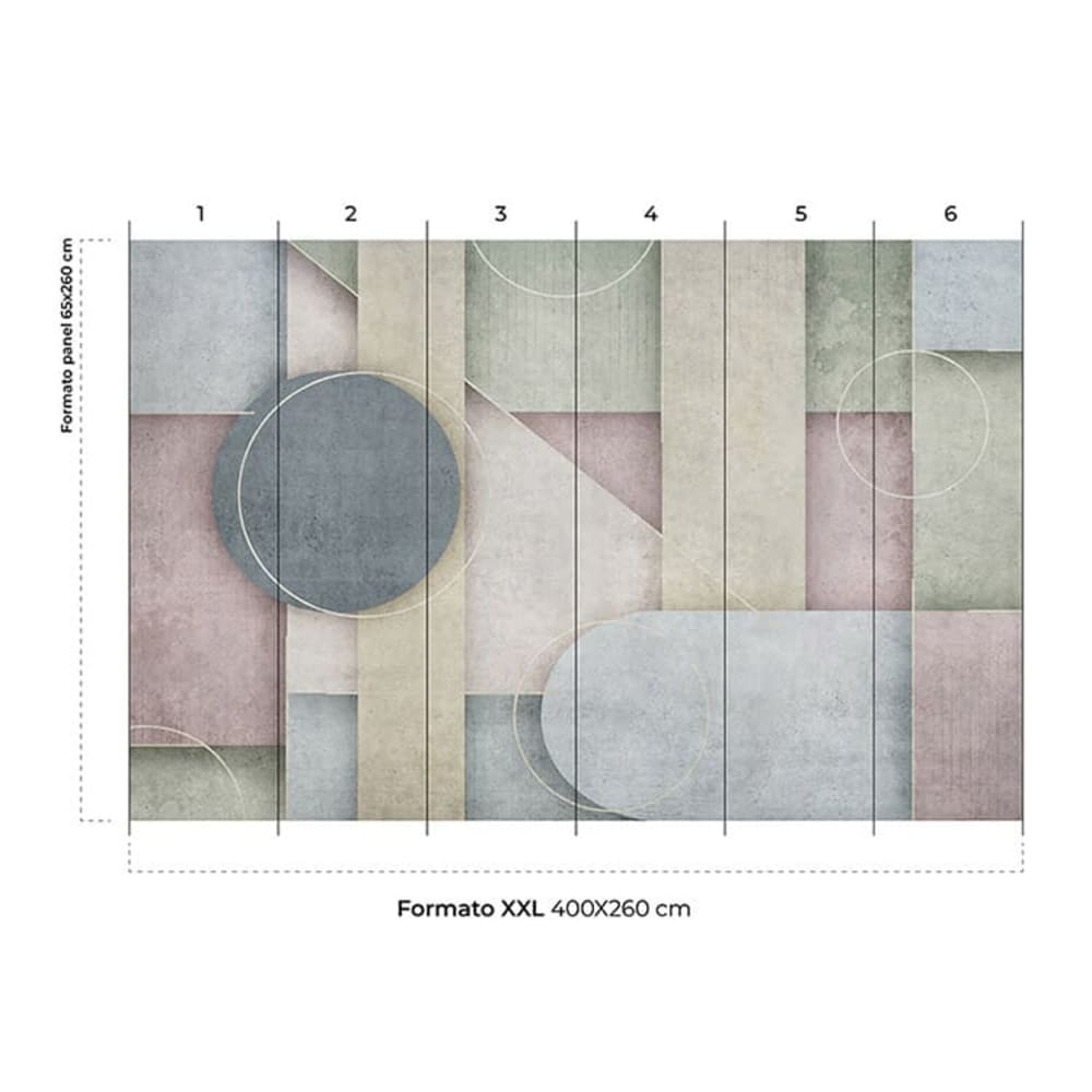 Papel pintado autoadhesivo geométrico 400x260cm - Maisons du Monde