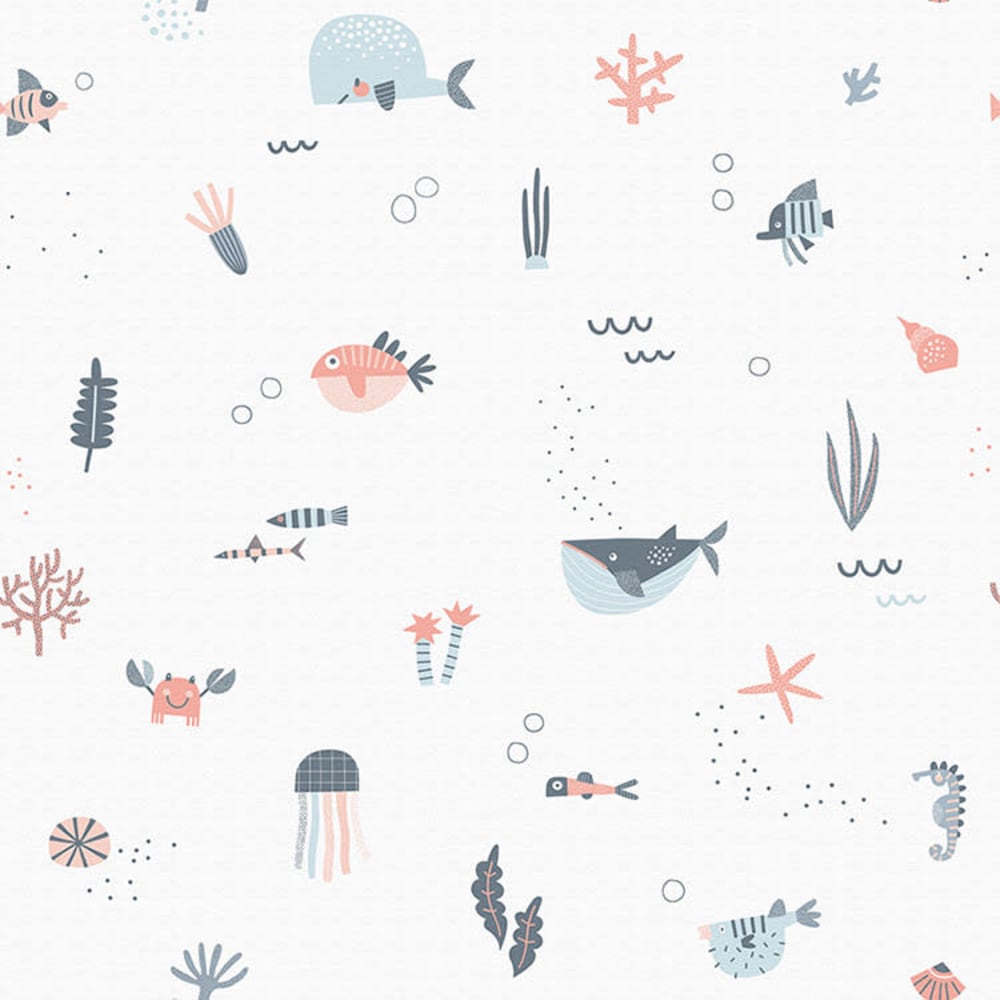 Papel pintado autoadhesivo figuras marinas 65x300cm - Maisons du Monde