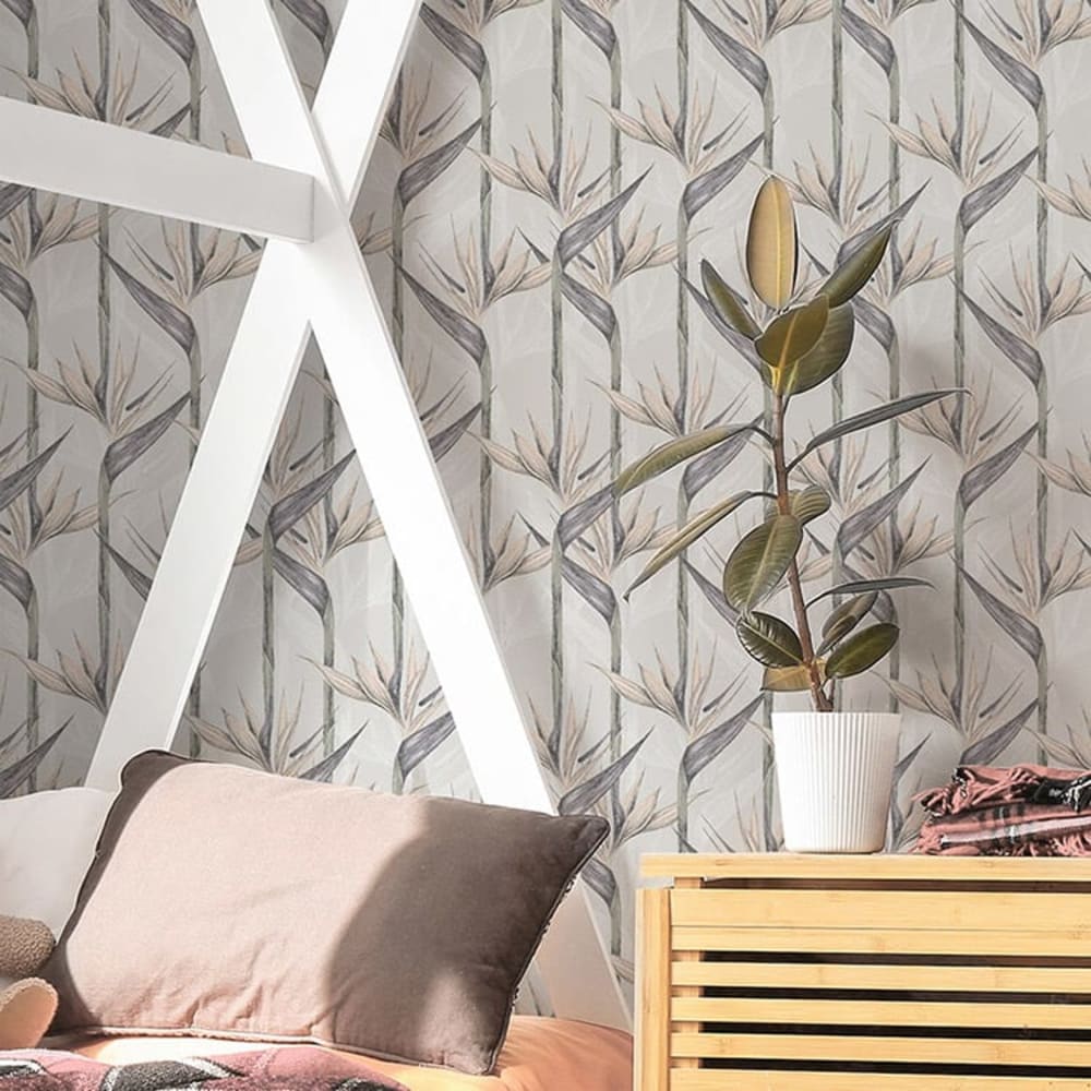 Papel pintado autoadhesivo estampado flores 65x260cm