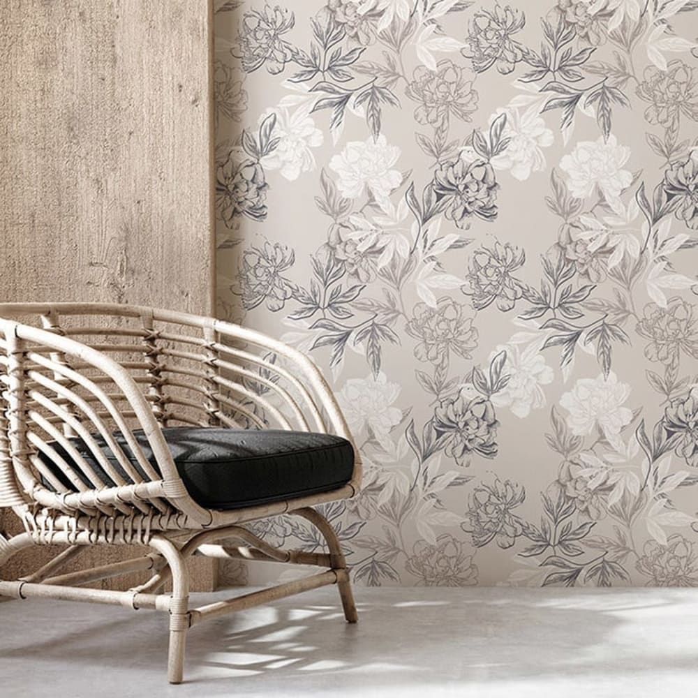 Papel pintado autoadhesivo flores vintage 65x260cm