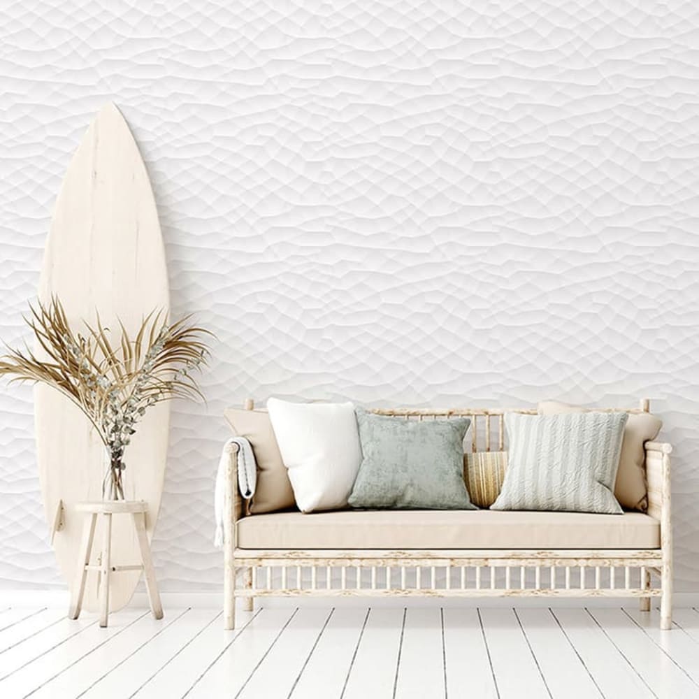 Papel pintado autoadhesivo textura blanca 65x260cm