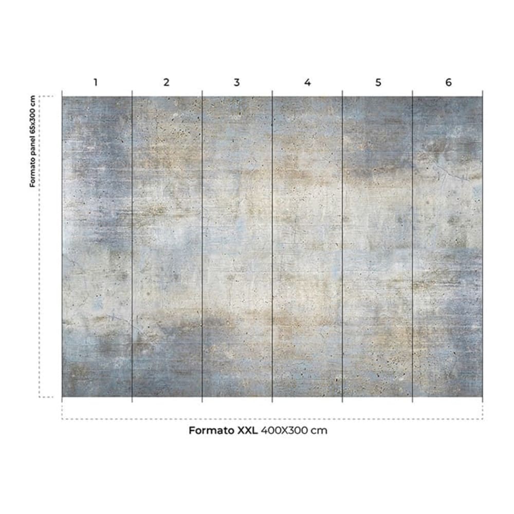 Papel pintado autoadhesivo cemento 400x300cm - Maisons du Monde