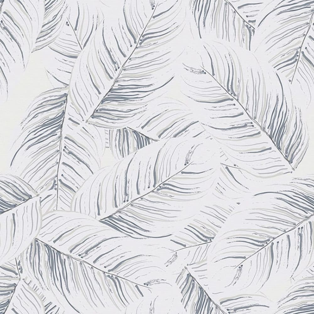 Papel pintado autoadhesivo hojas grises 65x260cm - Maisons du Monde