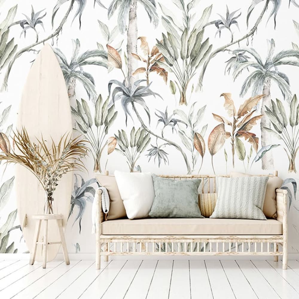 Papel pintado autoadhesivo estampado flores 65x260cm
