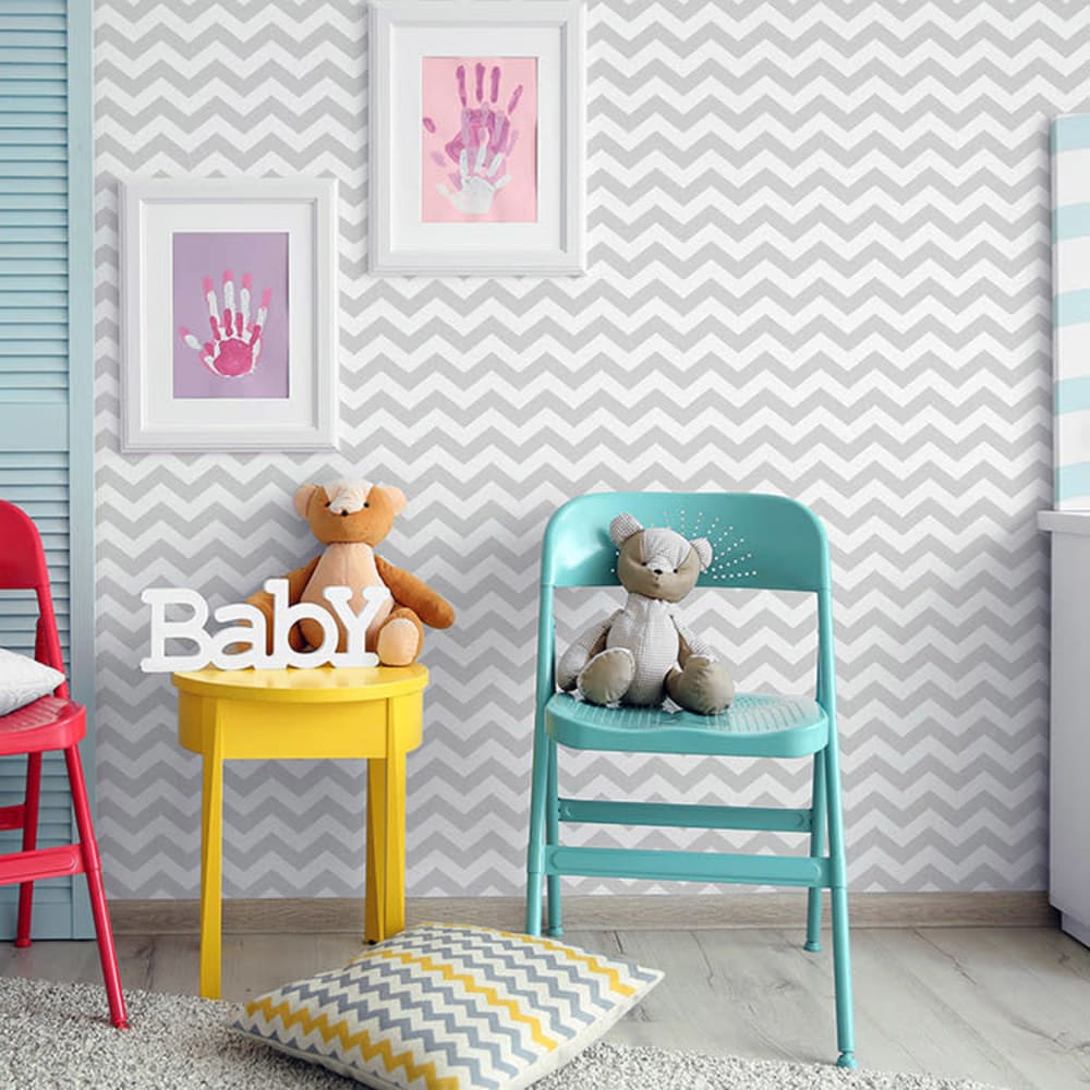 Papel pintado autoadhesivo zigzag 65x260cm
