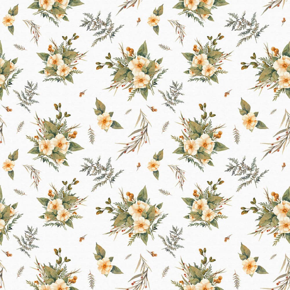 Papel pintado autoadhesivo estampado hojas vainilla 65x260cm - Maisons du Monde