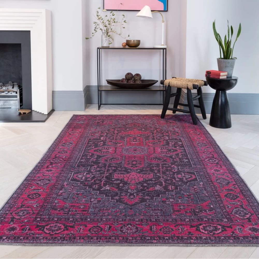 Tapis de salon moderne rouge 120x170 cm — vue 3