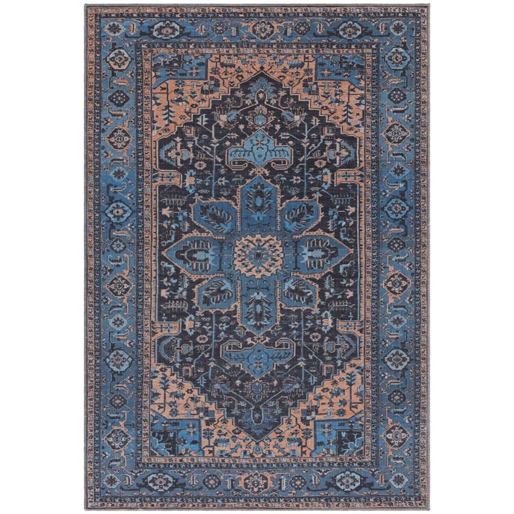 Tapis de salon style orient bleu 120x170 cm