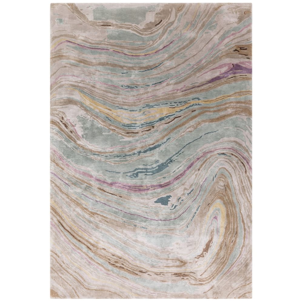 Tapis de salon en Viskosemarron clair 120x170 cm