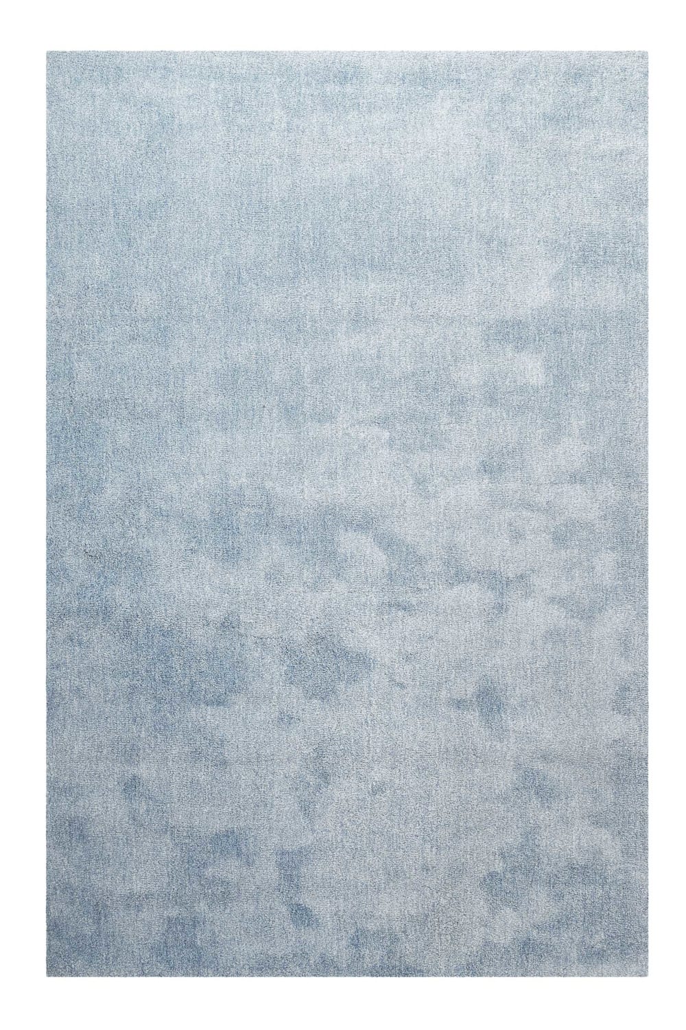 Tapis en microfibre doux et dense bleu ciel chiné 160x230