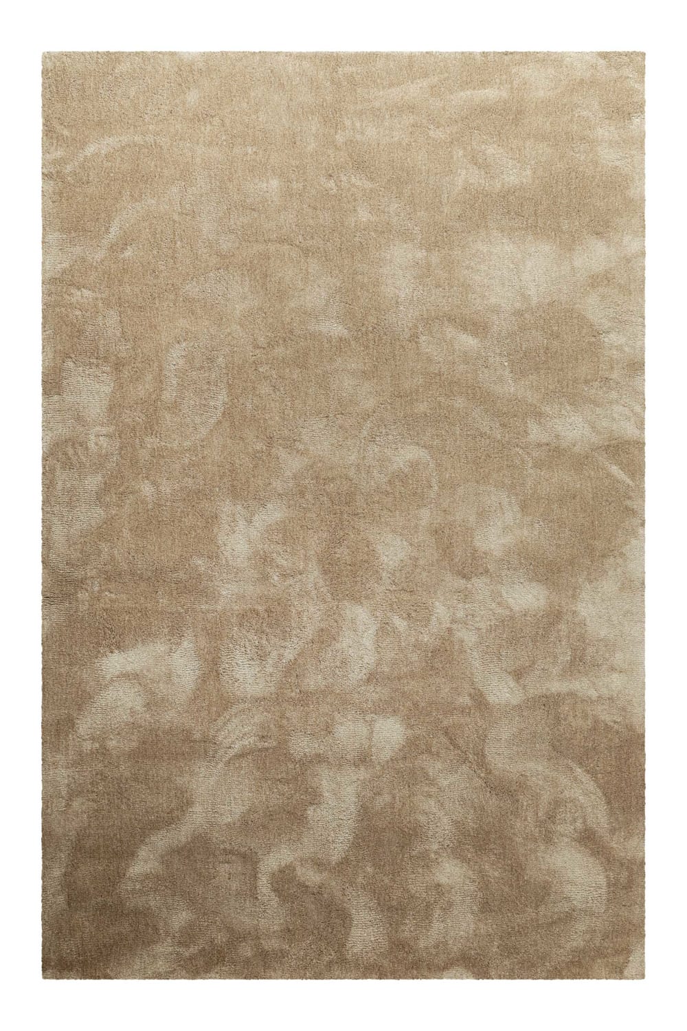 Tapis en microfibre doux et dense brun-beige chiné  160x230