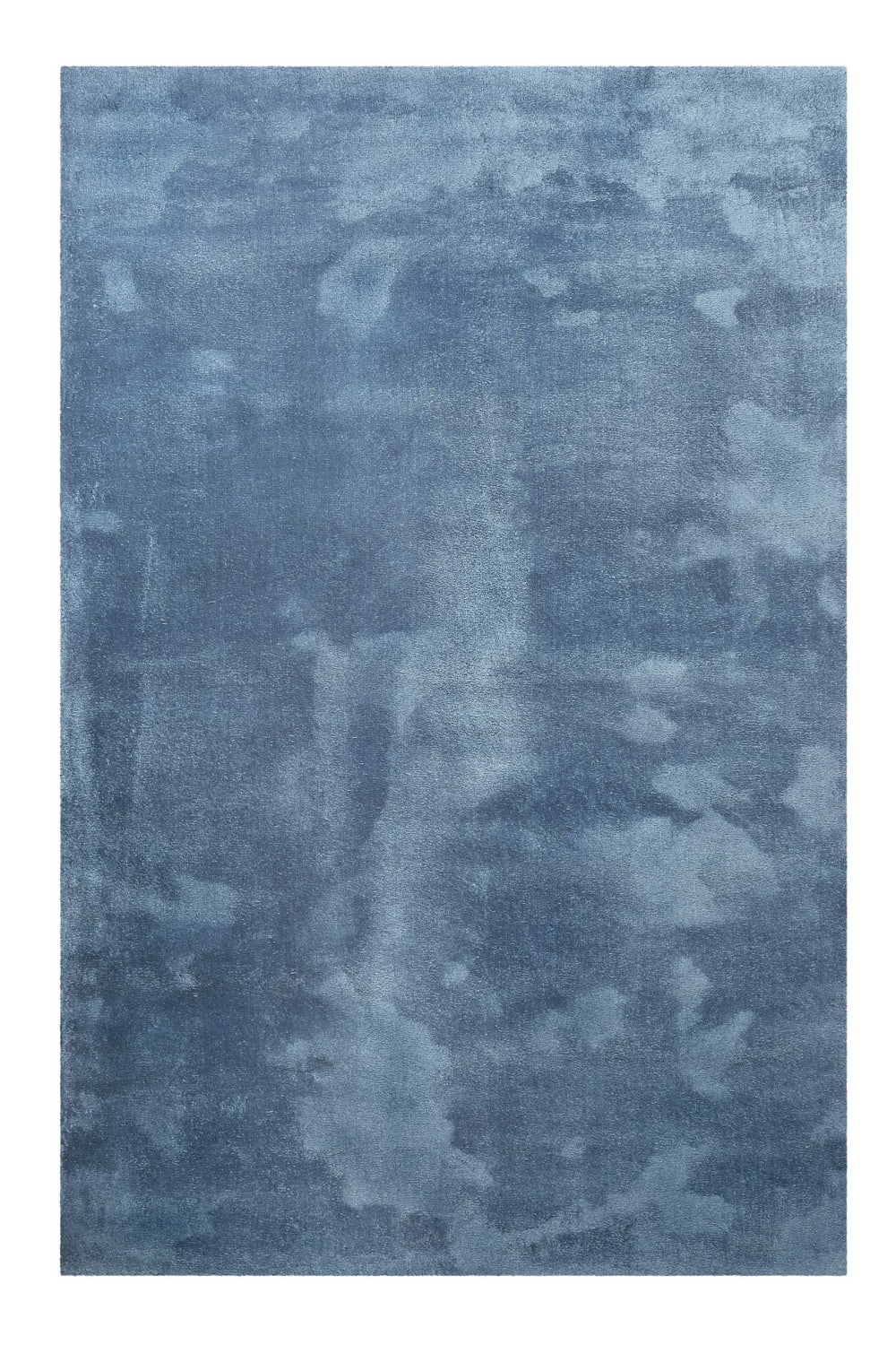 Tapis en microfibre doux et dense bleu guède 200x290