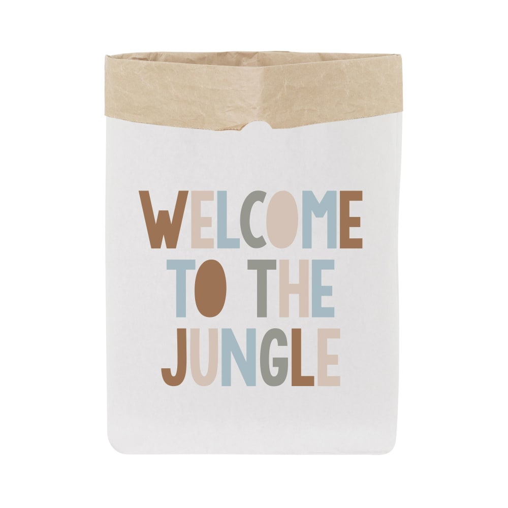 Contenitore portaoggetti di carta bianca welcome to the jungle 60x70cm - Carta