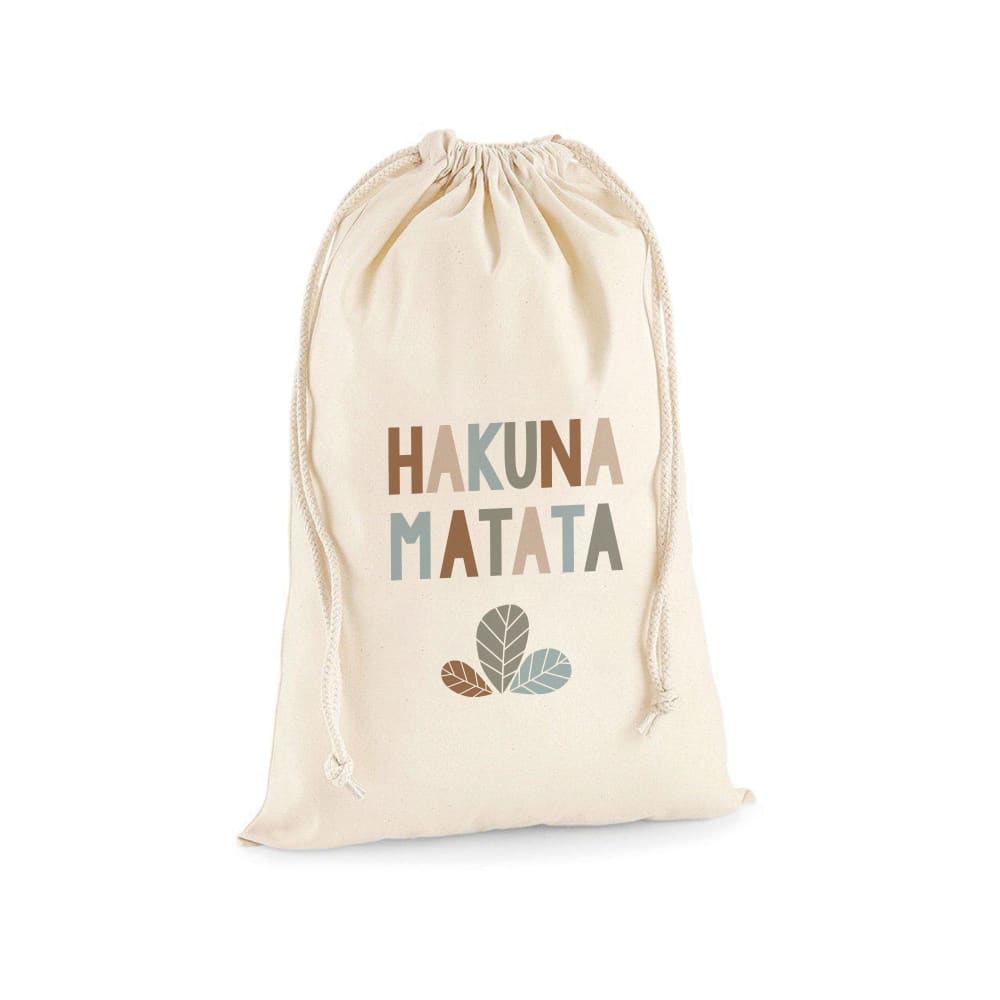 Nicolasito - Sac de rangement en coton hakuna matata beige 70x55cm