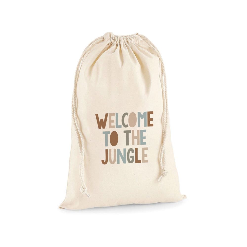 Sac de rangement en coton Welcome to the Jungle 70x55cm
