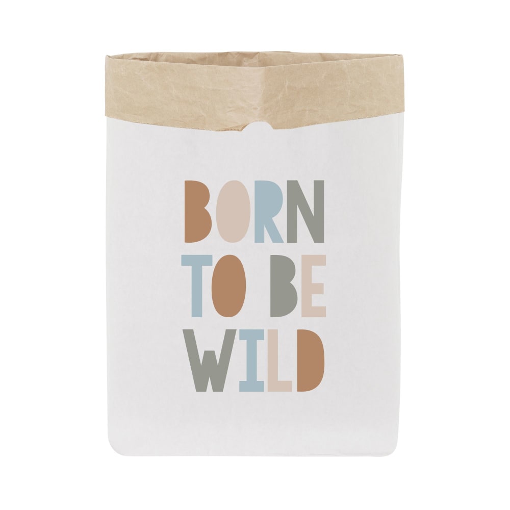Nicolasito - Sac de rangement en papier blanc born to be wild multicolore 60x70cm