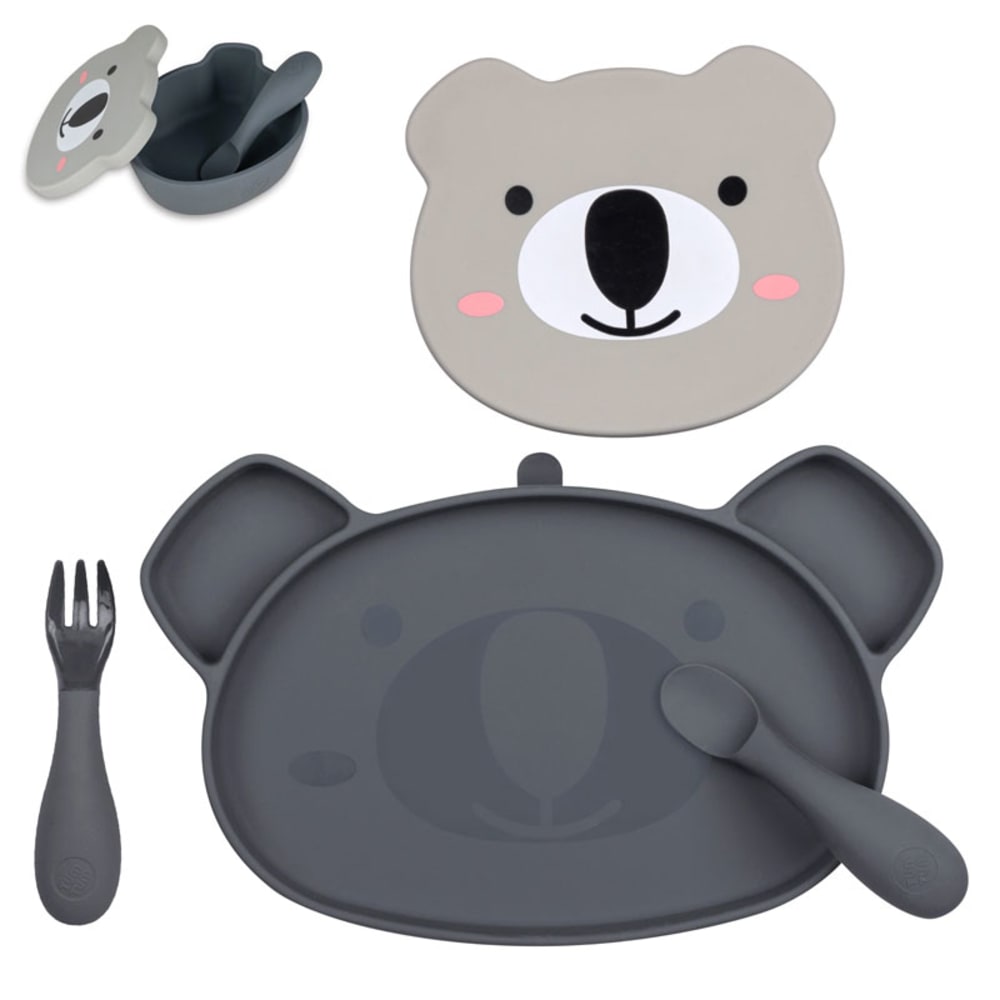 TUMTUM Set repas en silicone Koala Multicolore Pvc - Poly Chlorure De Vinyle - 11x11x7cm