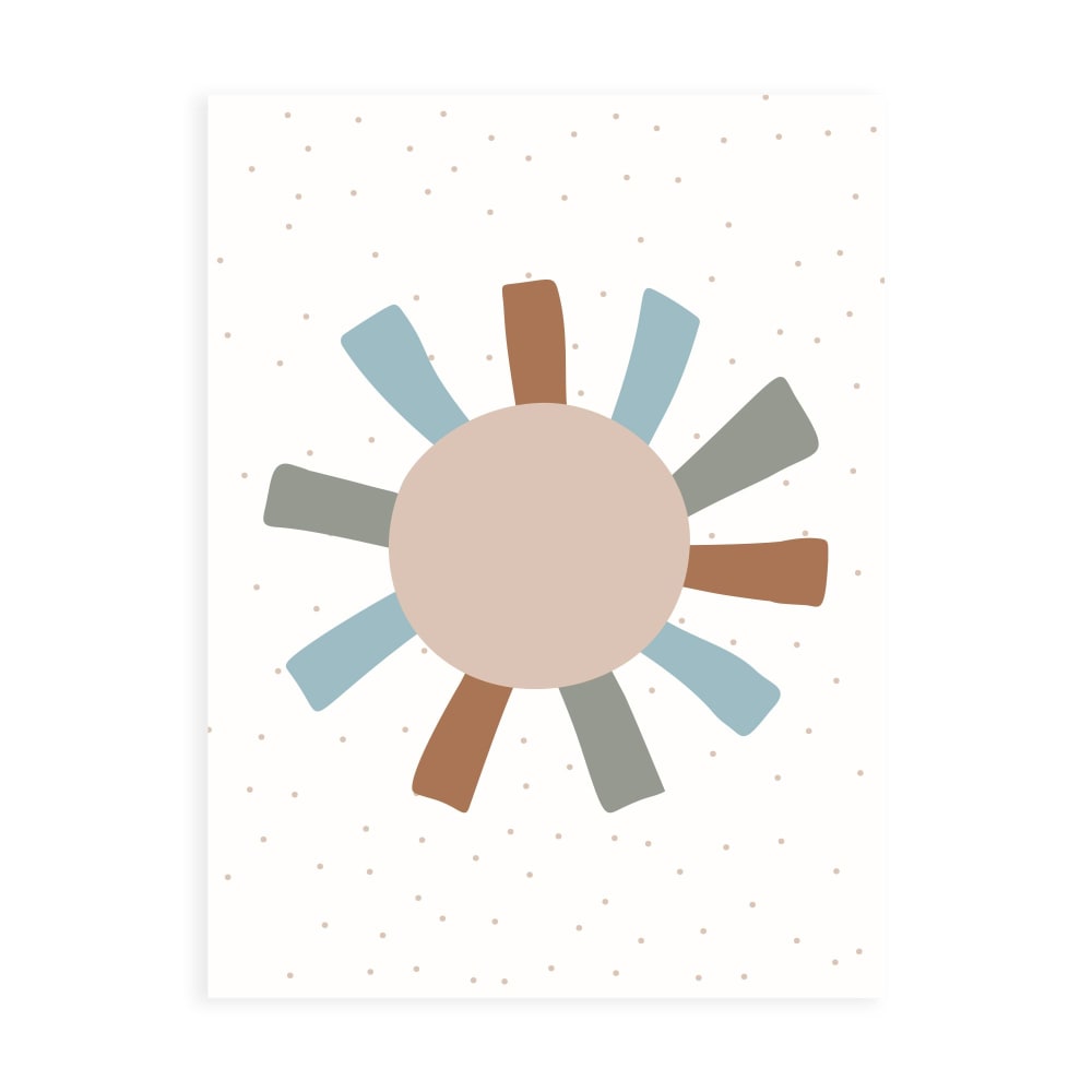 Nicolasito - Affiche murale pour enfants Soleil beige 30x40cm