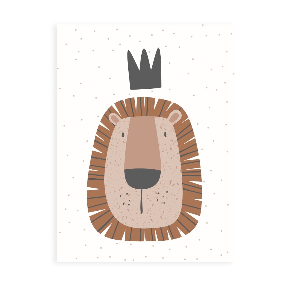 Affiche murale pour enfants Lion brun 30x40cm (Nicolasito) - Image 1