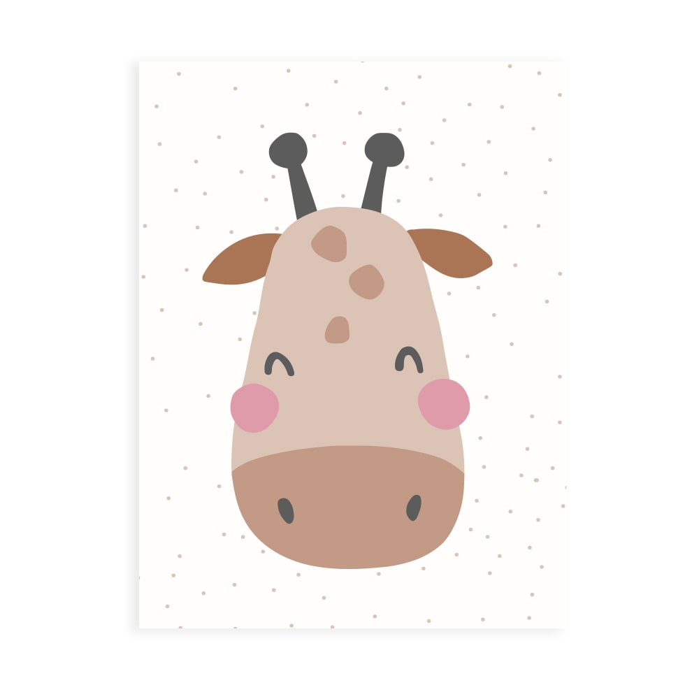 Lámina infantil de papel Jirafa beige 30x40cm
