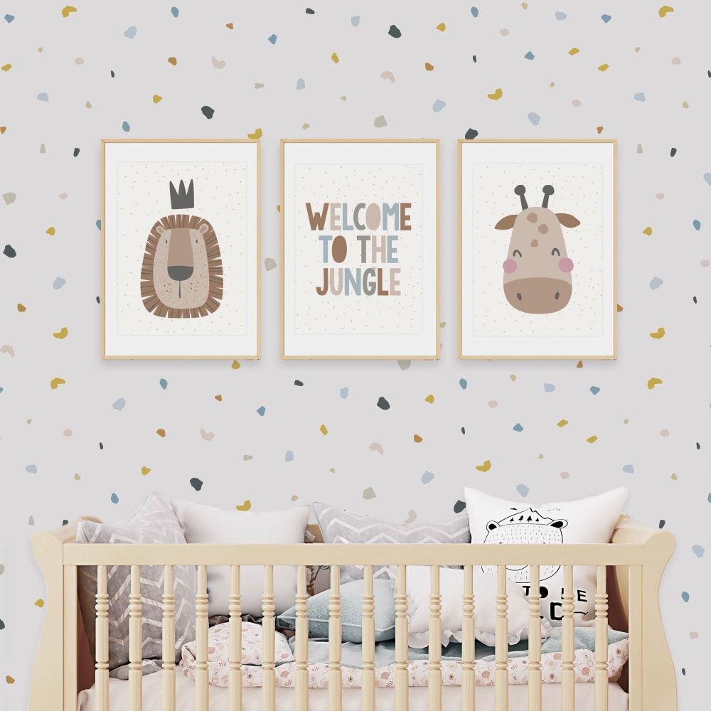 Poster per bambini Welcome to the jungle multicolore 30x40cm -